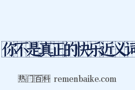 你不是真正的快乐近义词是什么意思的图片